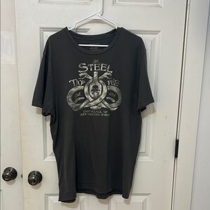 Steel taproom East Village NY beer whiskey T-shirt size XL dark green Old Navy